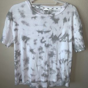 VS Pink Ribbed Tie Dye Top